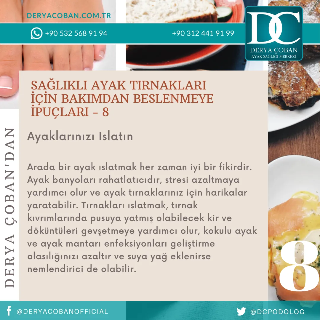 Sağlıklı Ayak Tırnakları için 10 İpucu
